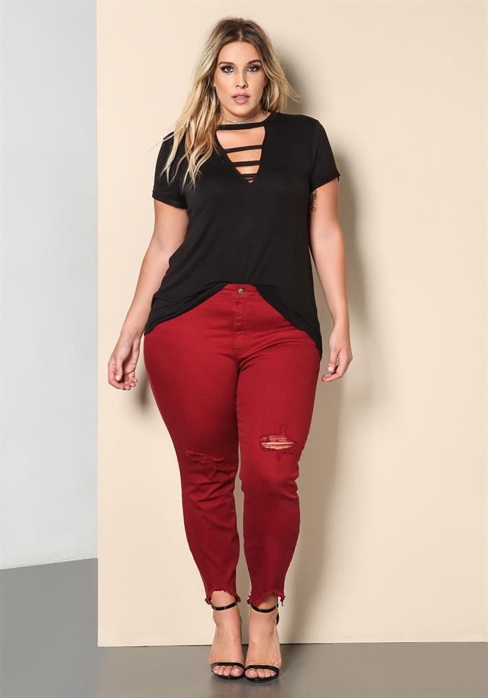 Les jeans bordeaux sont extravagants pour les femmes en surpoids krasnye-bryuki-zhenskie_ (18)