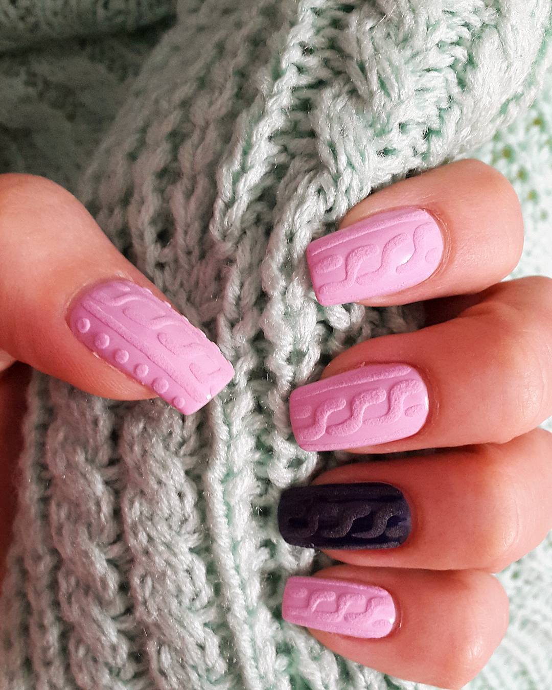 Utmärkt fläta på naglarna vyazanyj-manikyur-foto_19