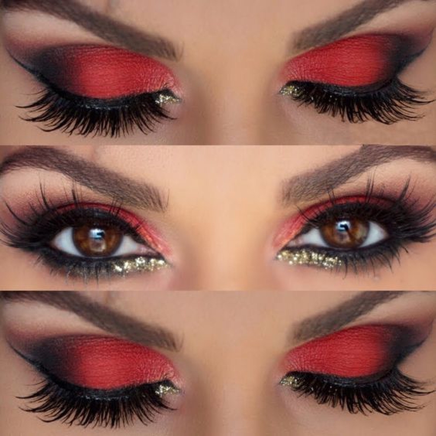 Pinapayagan ang anumang mga eksperimento dito: mula sa halos hindi kapansin-pansin na pagpindot hanggang sa malalim na mausok na mga mata. makiyazh-s-krasnymi-tenyami_ (23)