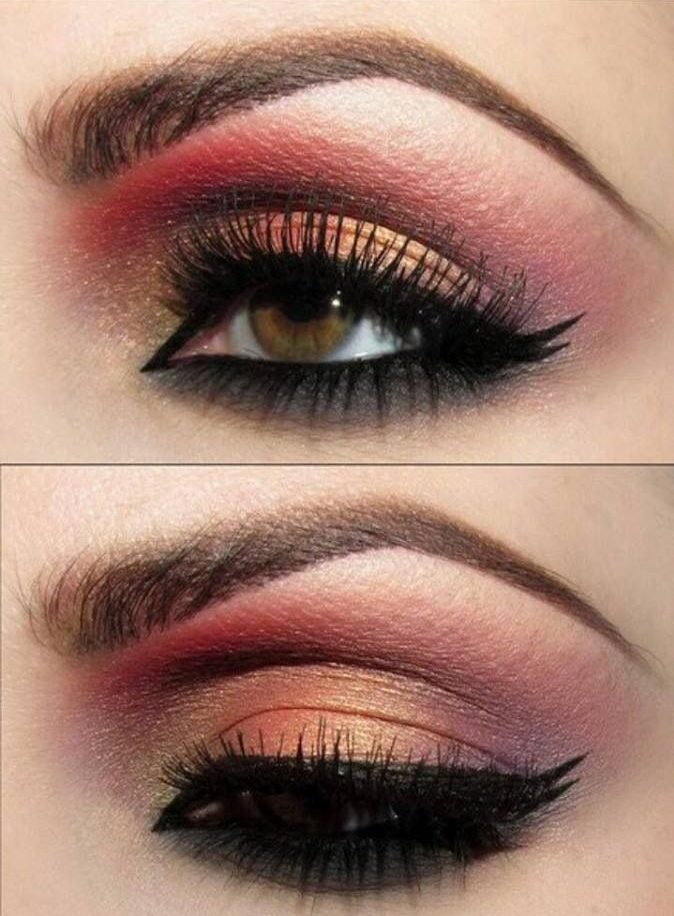 Ang mga batang berde ang mata ay may karapatang subukan na muling likhain ang isang kamangha-manghang make-up gamit ang maraming mga kulay makiyazh-s-krasnymi-tenyami_ (36)